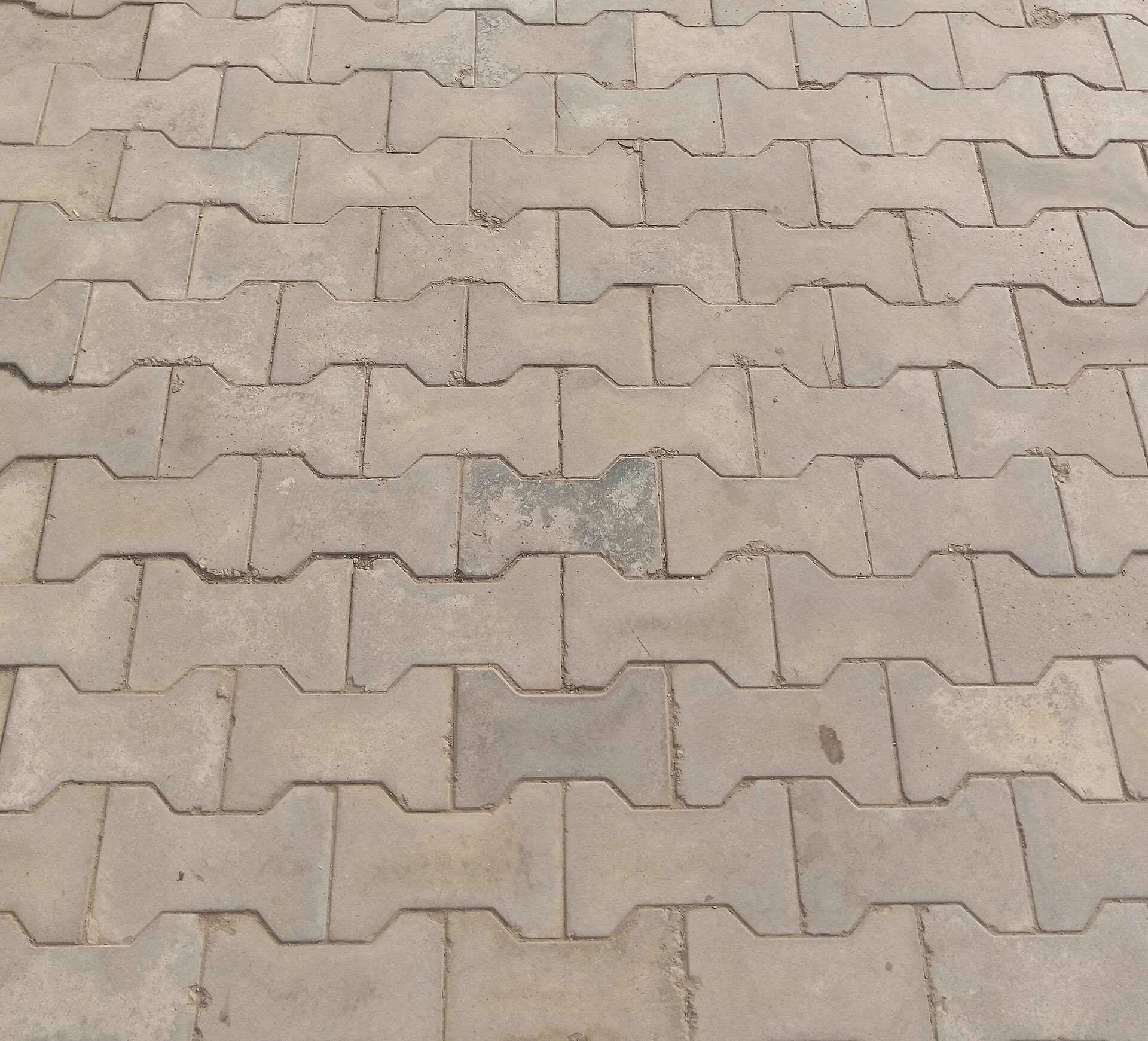 Interlocking paver pavement